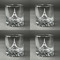 Eiffel Tower Whiskey Glasses - Set of 4 all Engraved