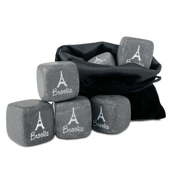Custom Eiffel Tower Whiskey Stone Set - Set of 9 (Personalized)