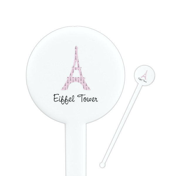 Custom Eiffel Tower Round Plastic Stir Sticks (Personalized)
