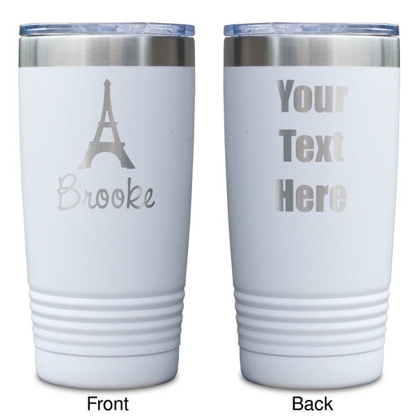 Eiffel Tower White Polar Camel Tumbler - 20oz - Double Sided - Approval
