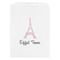 Eiffel Tower White Treat Bag - Front View