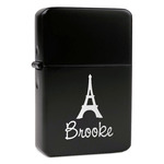 Eiffel Tower Windproof Lighter - Black - Double Sided (Personalized)