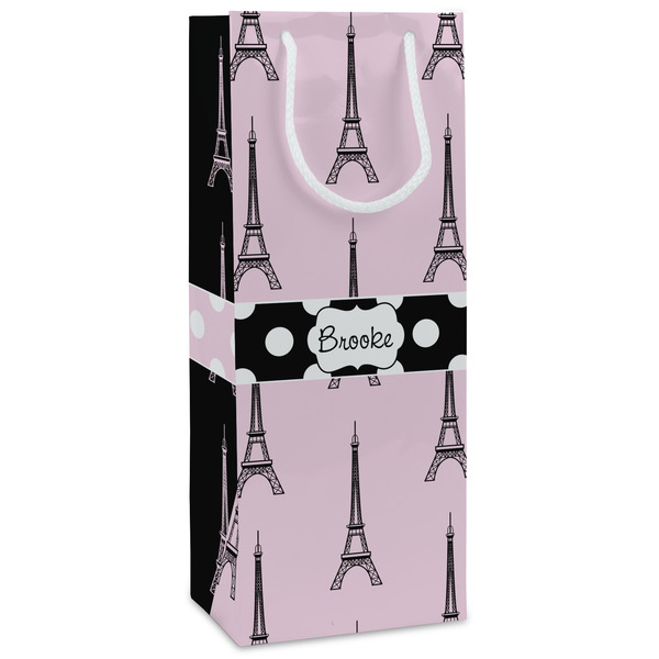 Custom Eiffel Tower Wine Gift Bags (Personalized)