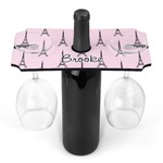Eiffel Tower Wine Bottle & Glass Holder (Personalized)