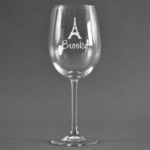 Eiffel Tower Wine Glass - Engraved (Personalized)