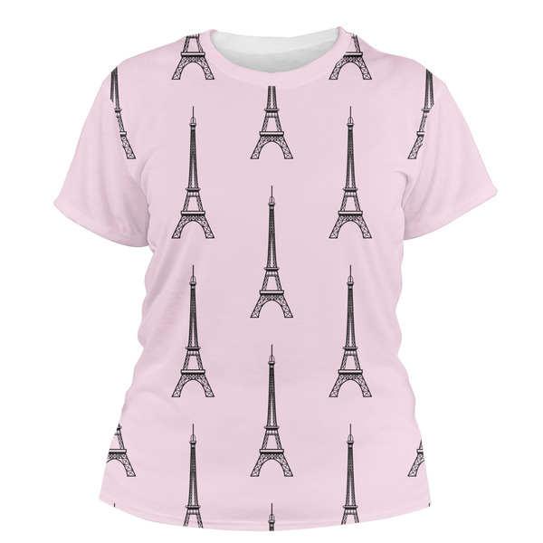 Custom Eiffel Tower Women's Crew T-Shirt - Medium