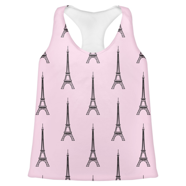 Custom Eiffel Tower Womens Racerback Tank Top - 2X Large