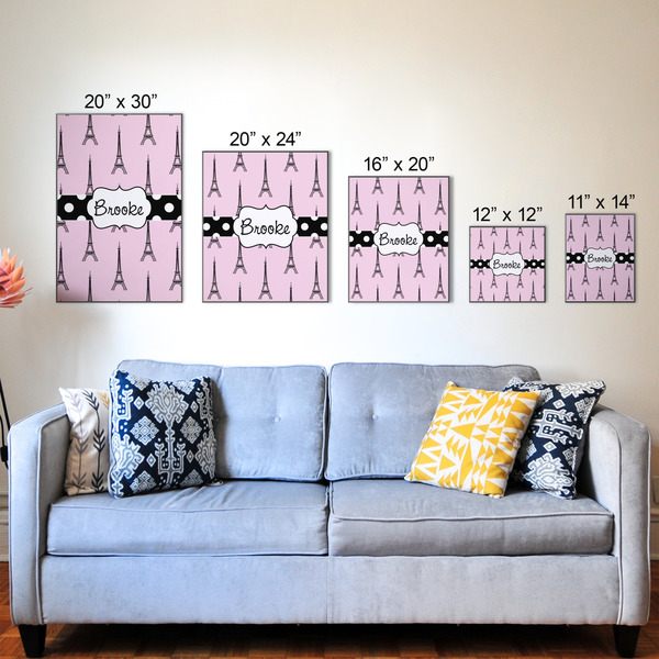 Eiffel Tower Wood Prints - Size Comparison