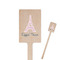 Eiffel Tower Wooden 6.25" Stir Stick - Rectangular - Closeup