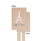 Eiffel Tower Wooden 6.25" Stir Stick - Rectangular - Single - Front & Back