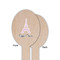 Eiffel Tower Wooden Food Pick - Oval - Single Sided - Front & Back