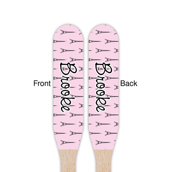 Eiffel Tower Wooden Food Pick - Paddle - Double Sided - Front & Back