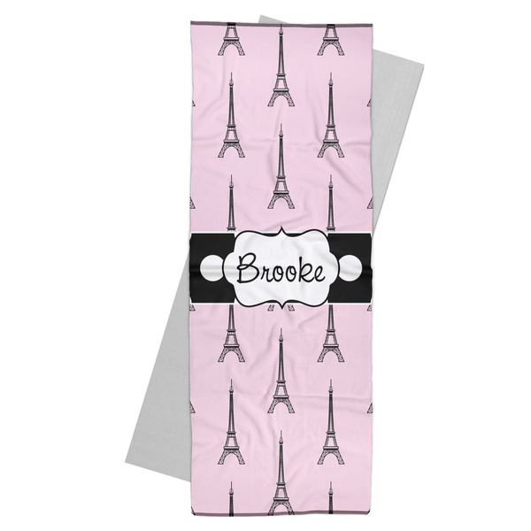 Custom Eiffel Tower Yoga Mat Towel (Personalized)