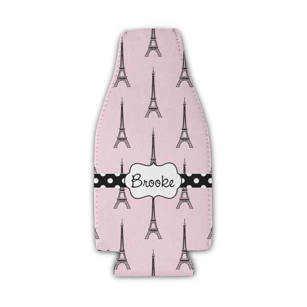 Custom Eiffel Tower Zipper Bottle Cooler (Personalized)