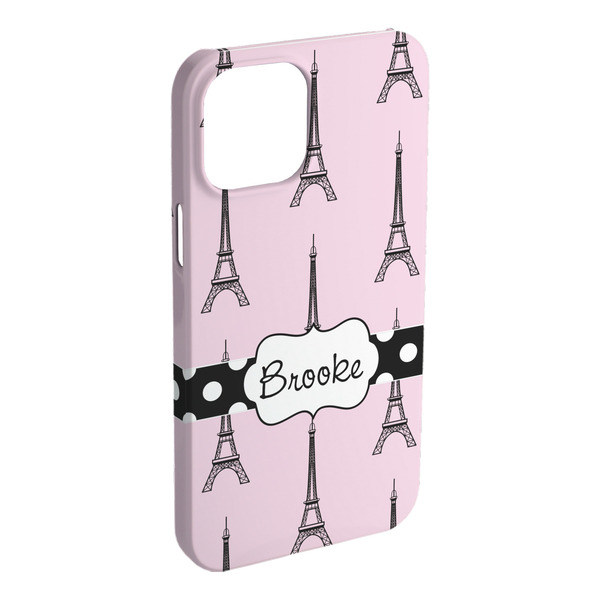 Custom Eiffel Tower iPhone Case - Plastic - iPhone 15 Pro Max (Personalized)
