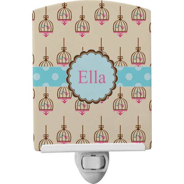 Custom Kissing Birds Ceramic Night Light (Personalized)