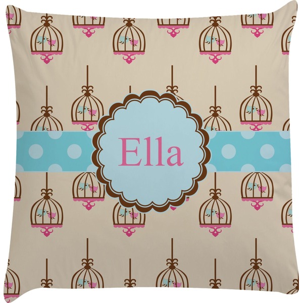 Custom Kissing Birds Decorative Pillow Case (Personalized)