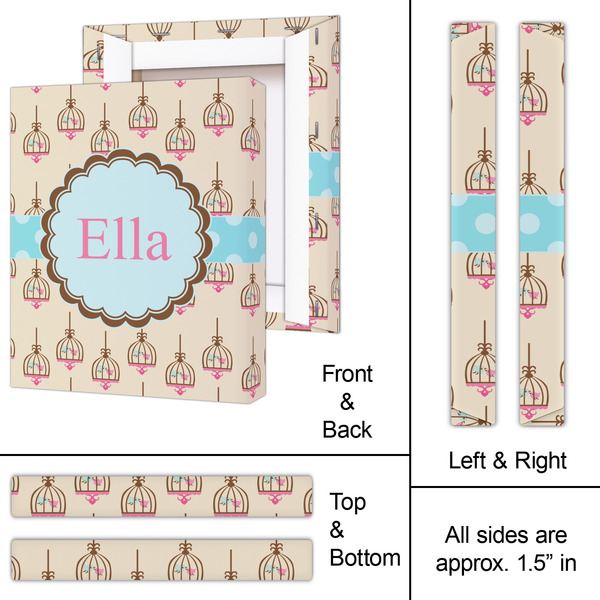 Kissing Birds 11x14 - Canvas Print - Approval