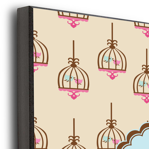 Kissing Birds 11x14 Wood Print - Closeup