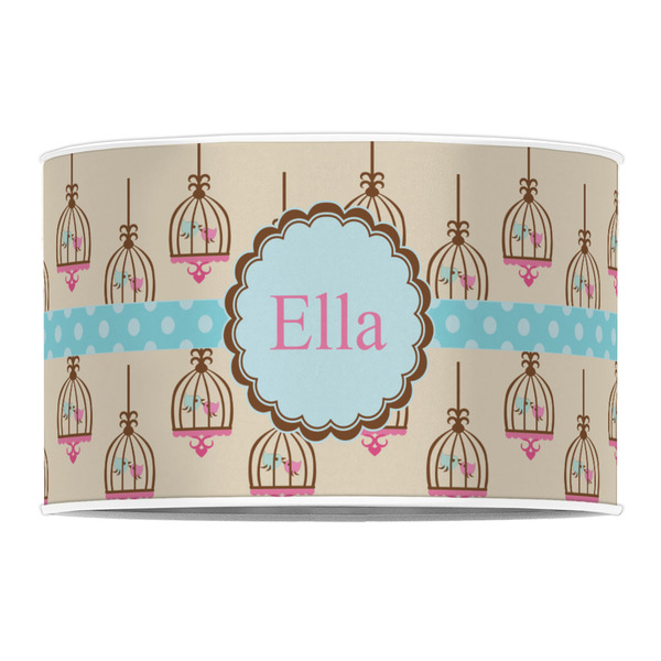 Kissing Birds 12" Drum Lampshade - FRONT (Poly Film)