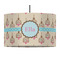 Kissing Birds 12" Drum Pendant Lamp - Fabric (Personalized)