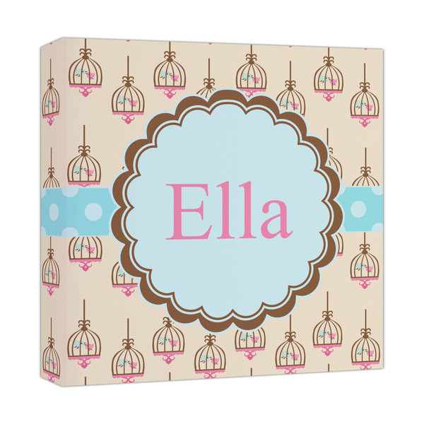 Custom Kissing Birds Canvas Print - 12x12 (Personalized)