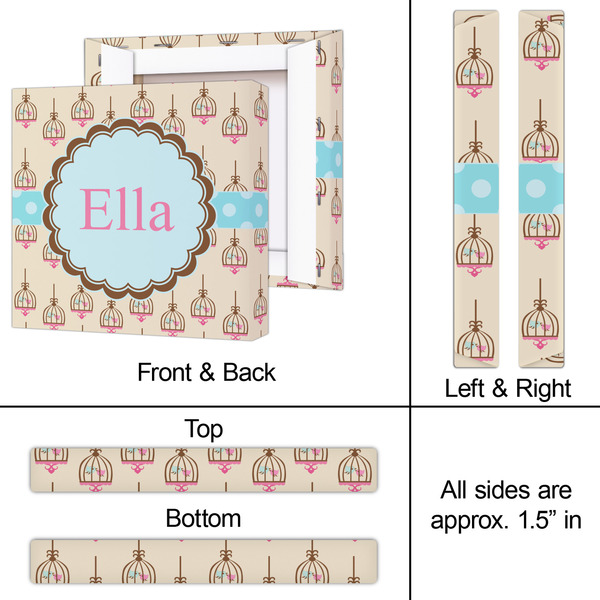 Kissing Birds 12x12 - Canvas Print - Approval