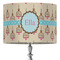 Kissing Birds 16" Drum Lampshade - ON STAND (Fabric)