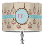 Kissing Birds 16" Drum Lamp Shade - Poly-film (Personalized)