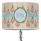 Kissing Birds 16" Drum Lampshade - ON STAND (Poly Film)