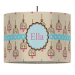 Kissing Birds Drum Pendant Lamp (Personalized)