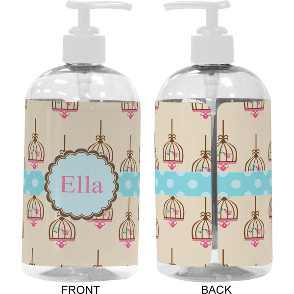 Kissing Birds 16 oz Plastic Liquid Dispenser- Approval- White