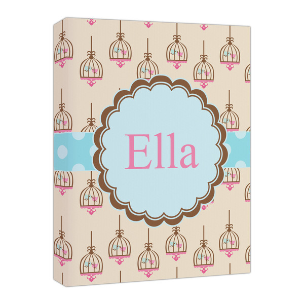 Custom Kissing Birds Canvas Print - 16x20 (Personalized)