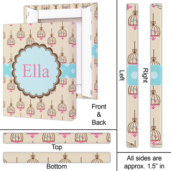 Kissing Birds 16x20 - Canvas Print - Approval