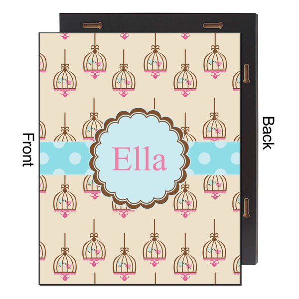 Kissing Birds 16x20 Wood Print - Front & Back View