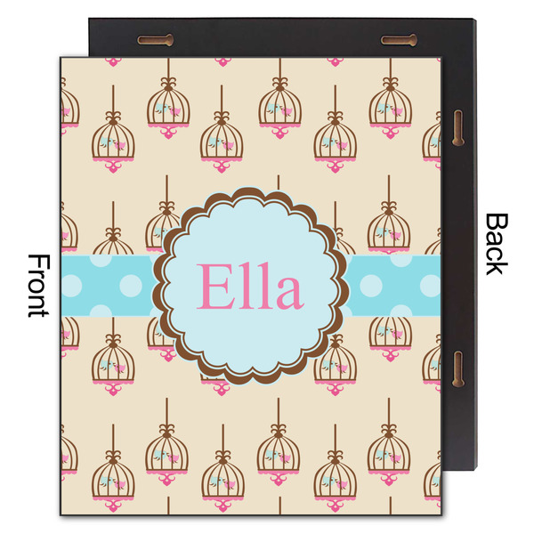 Kissing Birds 20x24 Wood Print - Front & Back View