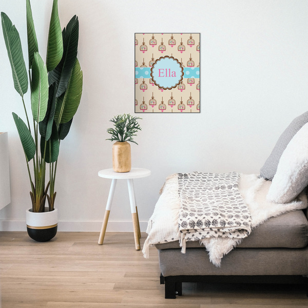 Kissing Birds 20x24 Wood Print - In Context