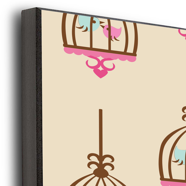 Kissing Birds 20x30 Wood Print - Closeup