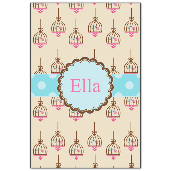 Custom Kissing Birds Wood Print - 20x30 (Personalized)