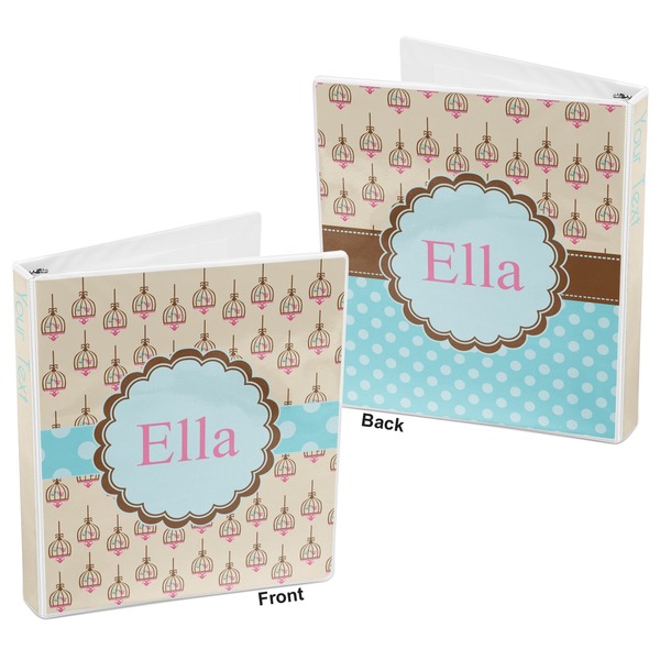 Kissing Birds 3-Ring Binder Front and Back