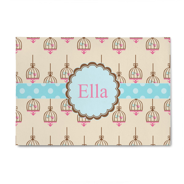 Custom Kissing Birds 4' x 6' Indoor Area Rug (Personalized)