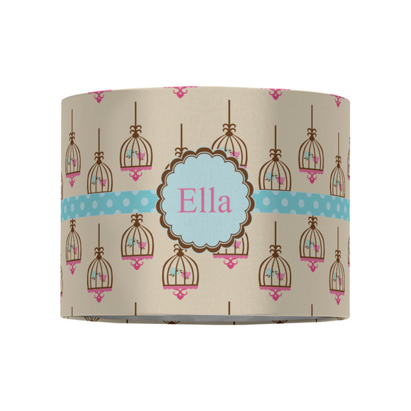 Kissing Birds 8" Drum Lampshade - FRONT (Fabric)
