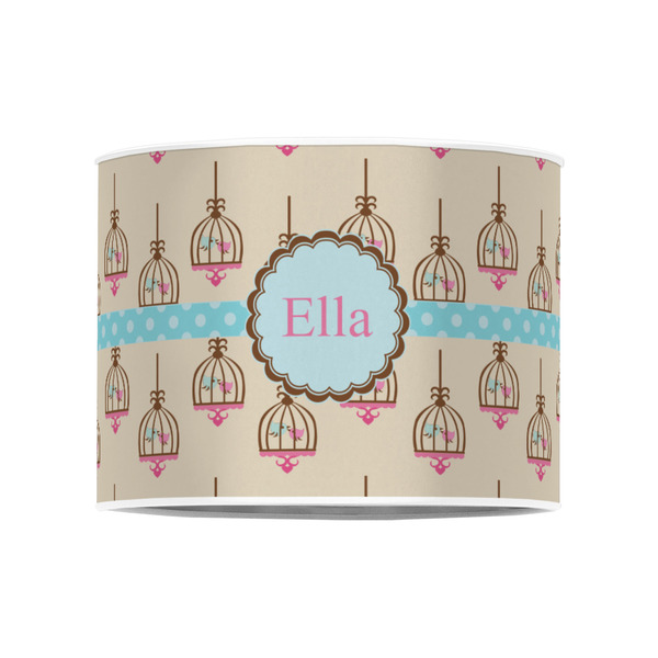 Kissing Birds 8" Drum Lampshade - FRONT (Poly Film)
