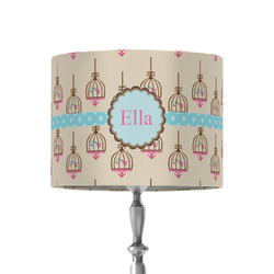 Kissing Birds 8" Drum Lamp Shade - Fabric (Personalized)