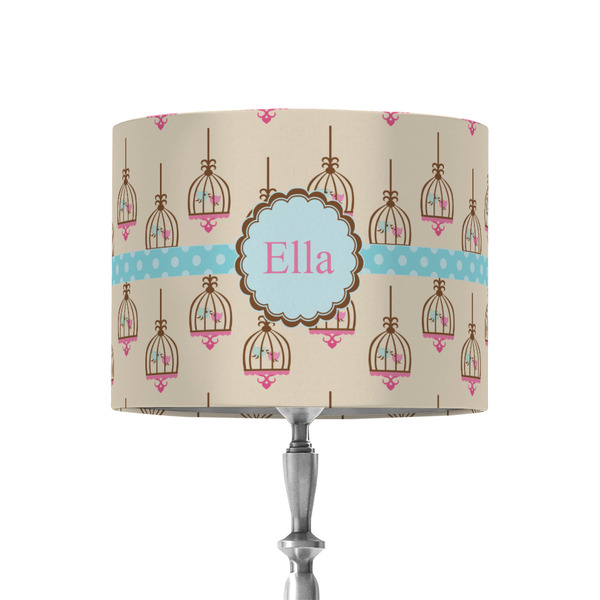 Custom Kissing Birds 8" Drum Lamp Shade - Fabric (Personalized)