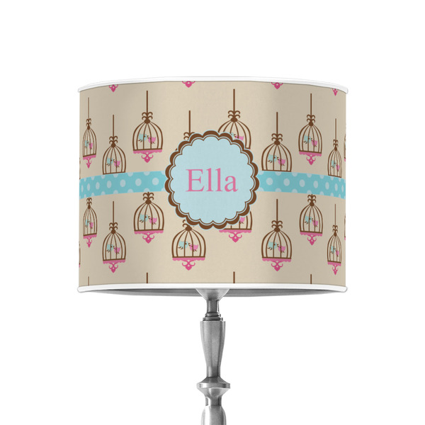 Custom Kissing Birds 8" Drum Lamp Shade - Poly-film (Personalized)