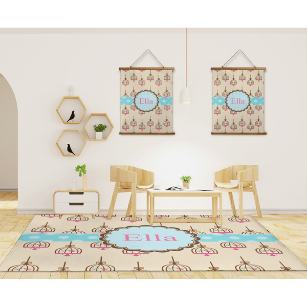 Kissing Birds 8'x10' Indoor Area Rugs - IN CONTEXT