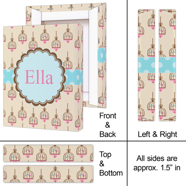 Kissing Birds 8x10 - Canvas Print - Approval