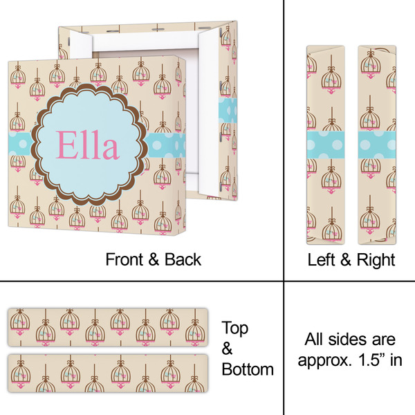 Kissing Birds 8x8 - Canvas Print - Approval