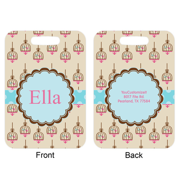 Kissing Birds Aluminum Luggage Tag (Front + Back)